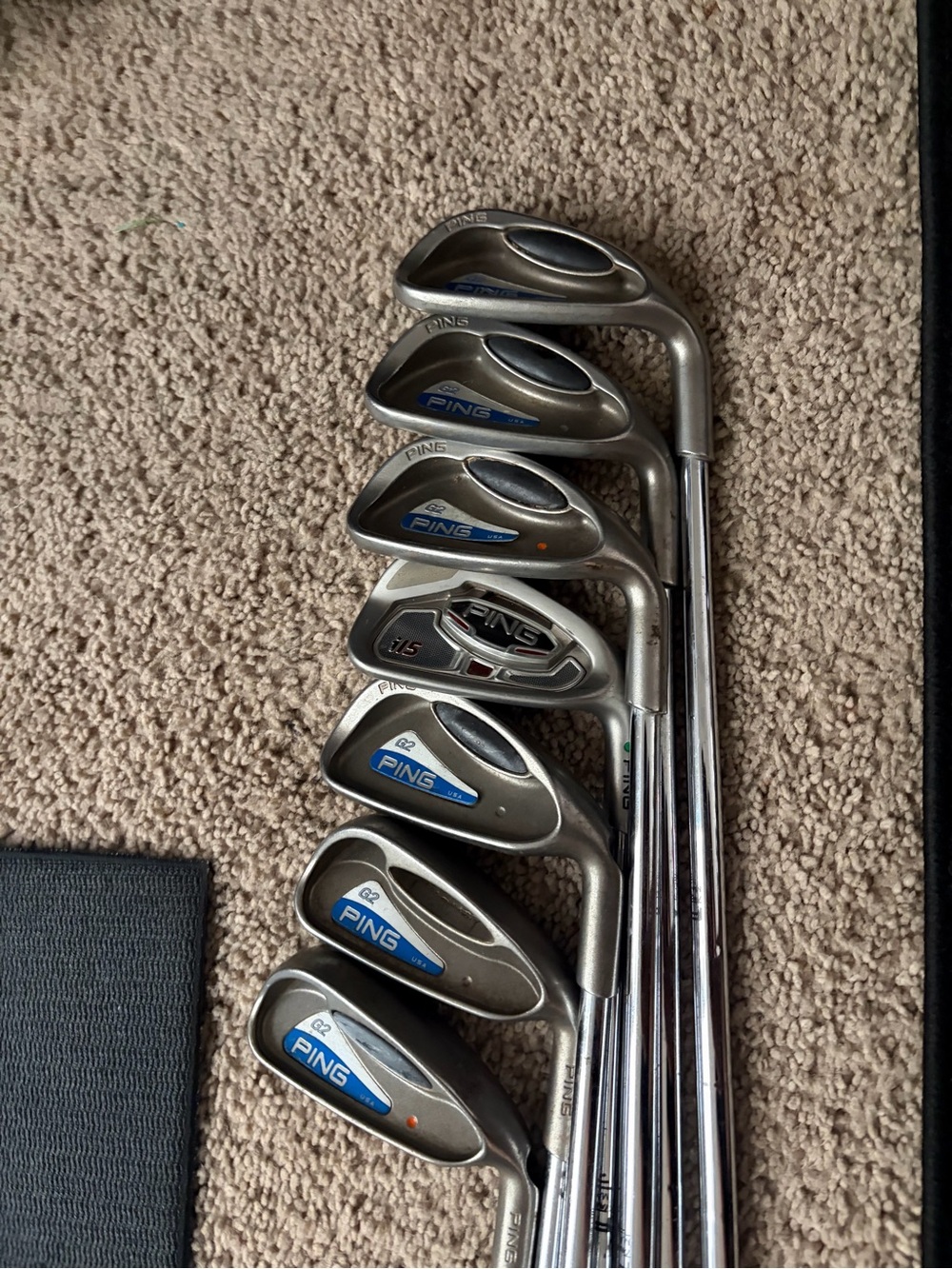 Ping Golf Iron Set in Silver with Blue Accents